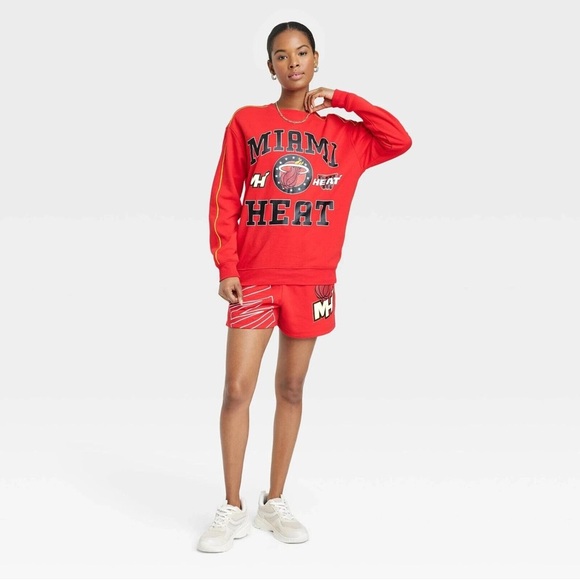 NBA Sweaters - Miami Heat NBA Official Plus Size Crewneck Sweater Size XXL Graphic Sweater